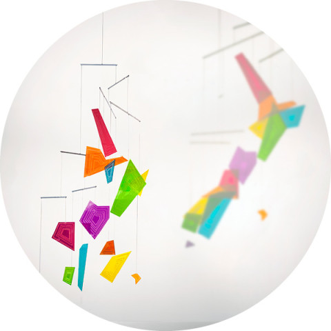 A stylised map of New Zealand